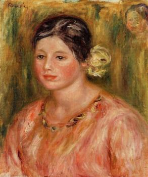 皮埃爾 奧古斯特 雷諾阿 Head of a Young Girl in Red 皮埃爾 奧古斯特 雷諾阿 Head of a Young Girl in Red
